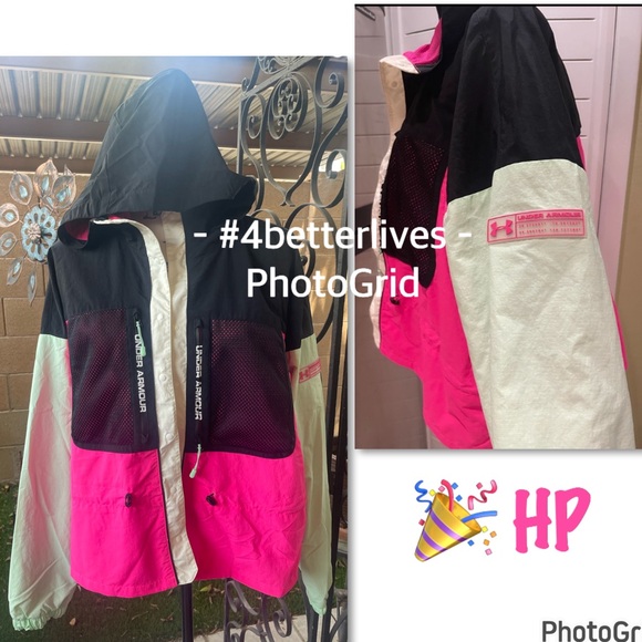 New Under Armour Hoodie Colorblock Retro Mesh Lightweight Windbreaker Unisex M-L - Picture 16 of 16